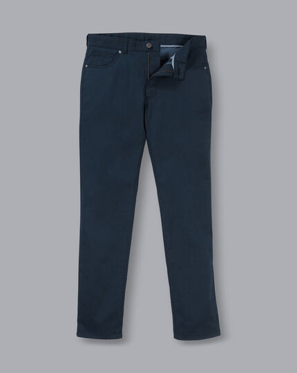 5-Pocket-Hose aus Stretch-Baumwolle - Tiefblau