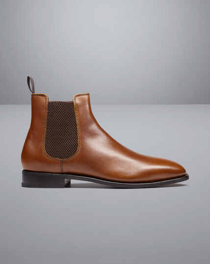 Leather Chelsea Boots - Tan