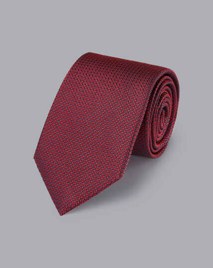 Silk Pattern Tie - Red