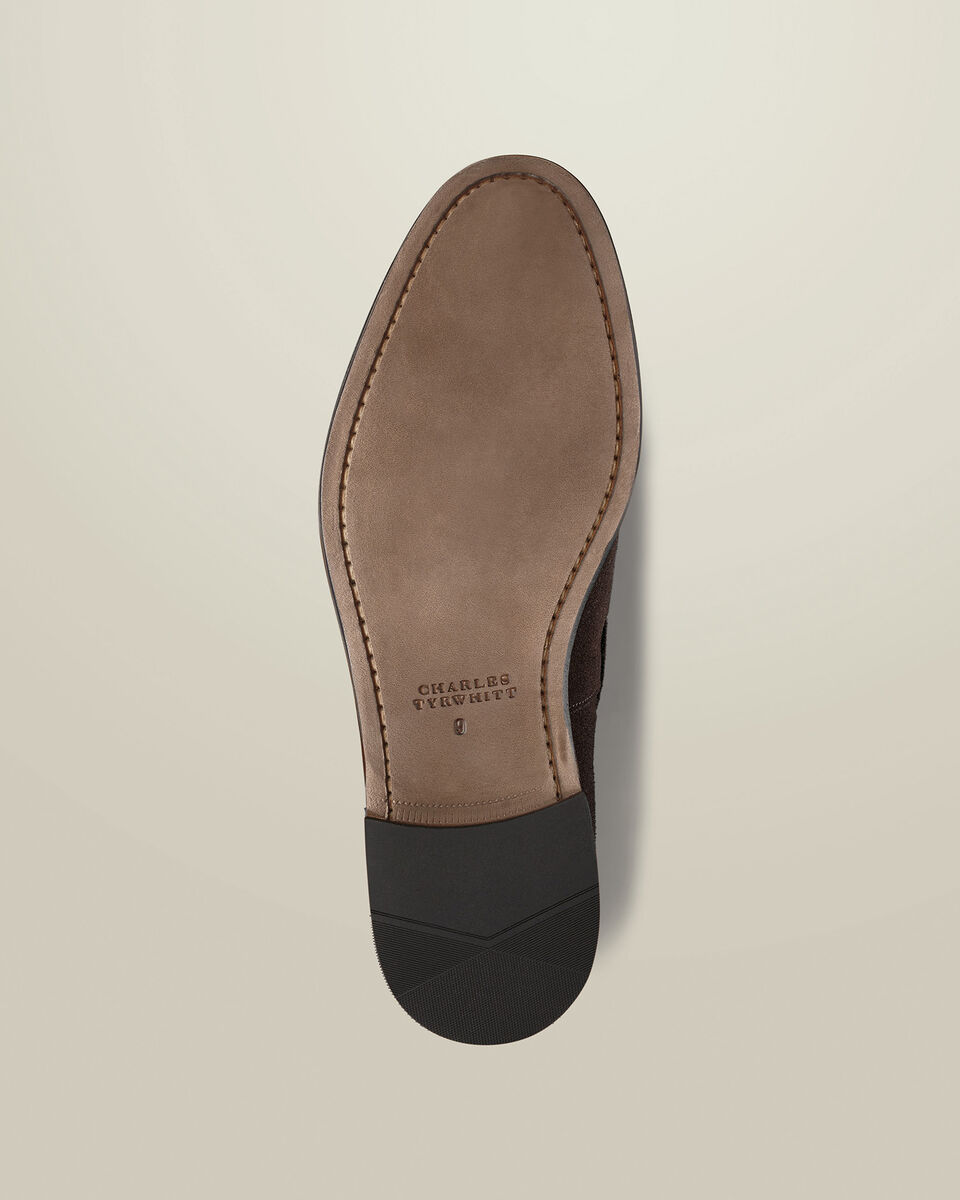 Suede Tassel Loafers - Chocolate Brown