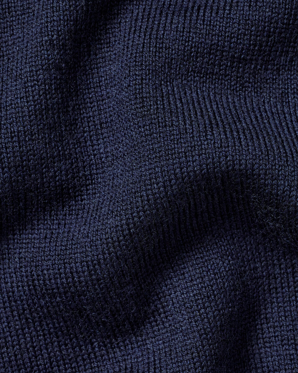 Jersey De Merino De Cuello Alto - Marino