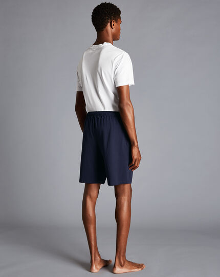 Jersey-Shorts aus Baumwolle - Französisches Blau