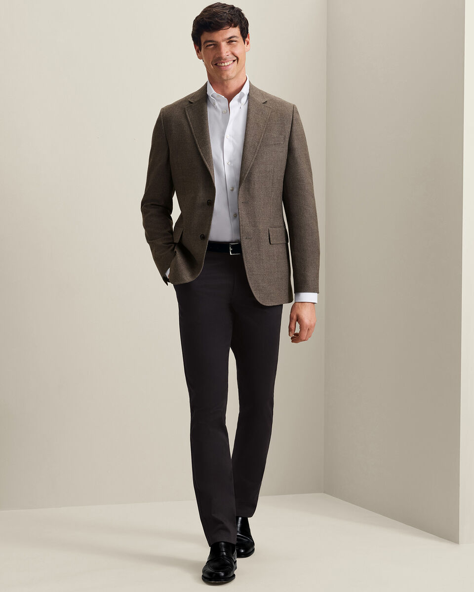 Veste en laine textur&eacute;e - Moka