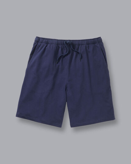 Jersey-Shorts aus Baumwolle - Französisches Blau