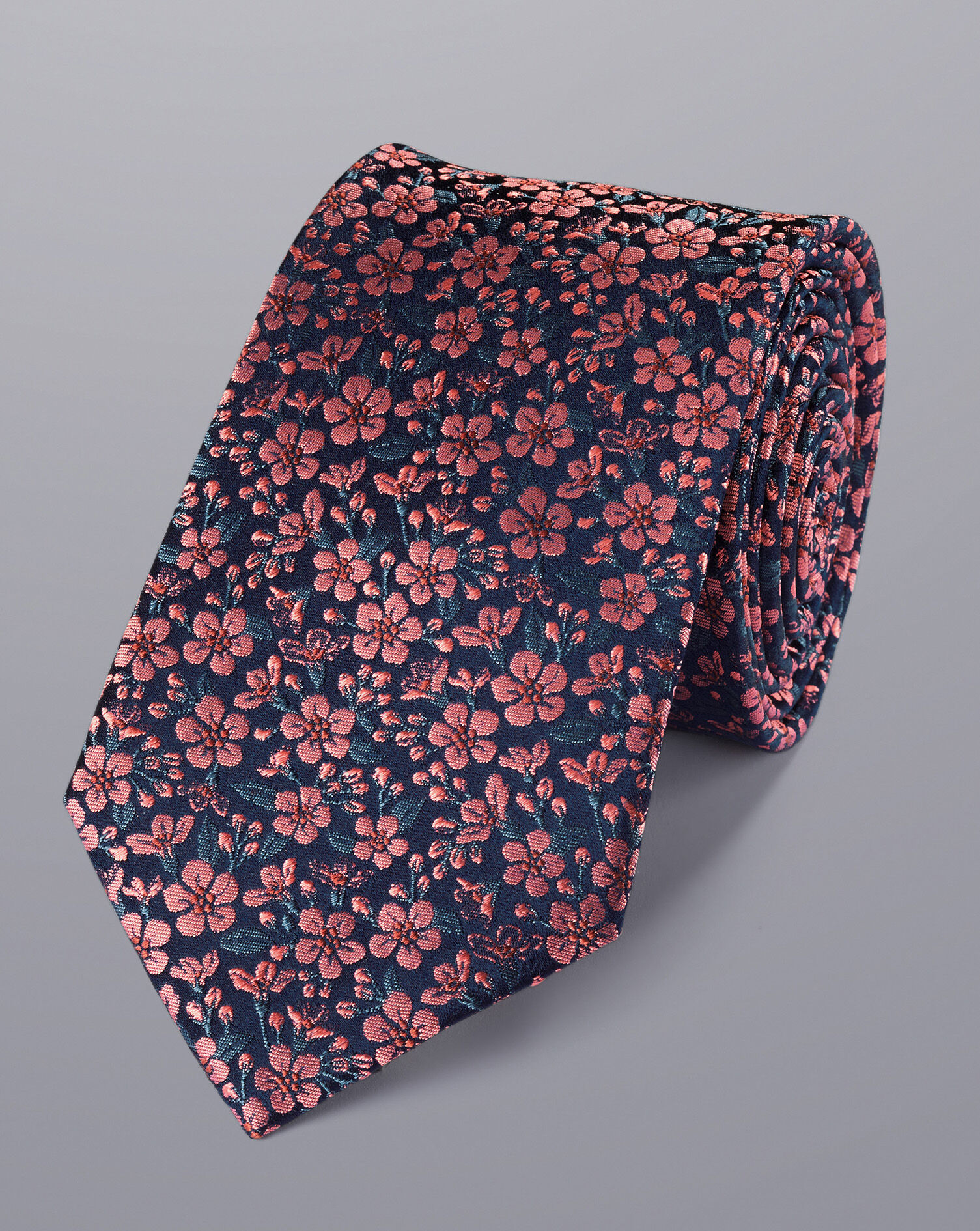Men's Pink Floral ties Charles Tyrwhitt