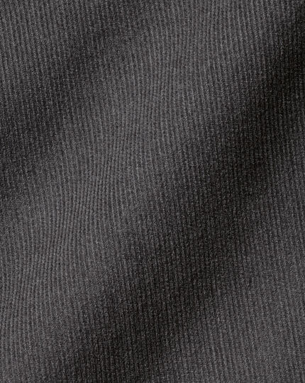 Cutaway Collar Fine Corduroy Shirt - Charcoal