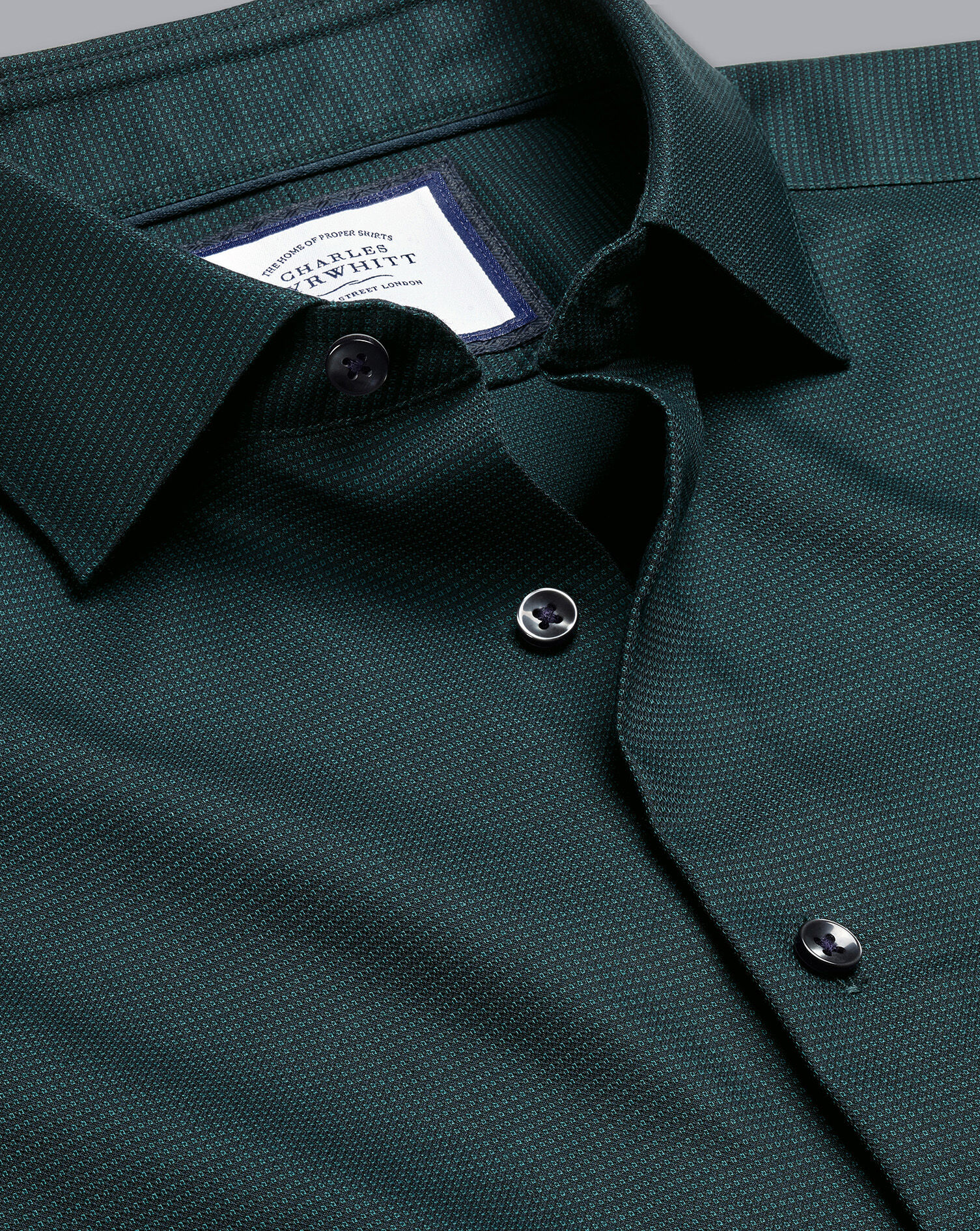 Charles Tyrwhitt Charles Tyrwhitt non-iron slim fit blue stripe green shirt 16 inch smart work 