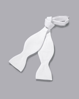Cotton Marcella Self-Tie Bow Tie - White