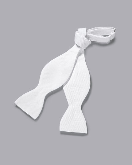 Cotton Marcella Self-Tie Bow Tie - White