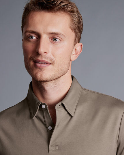 Smart Jersey Polo - Taupe