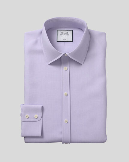 Non-Iron Micro Diamond Shirt - Lilac