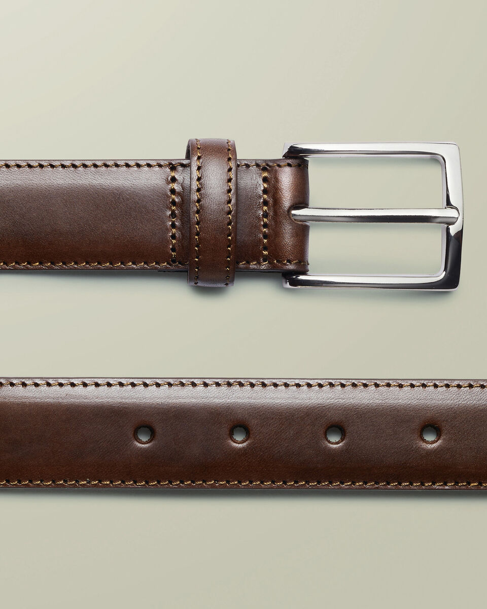 Leather Formal Belt - Chocolate