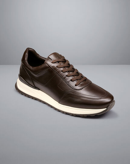 Leather Sneakers - Chocolate Brown