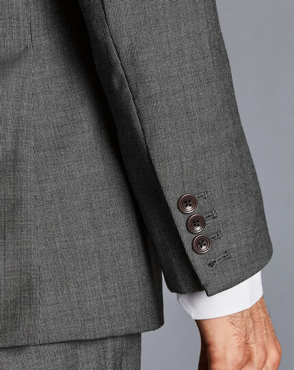 Italian Luxury Textured Suit Jacket - Light Grey