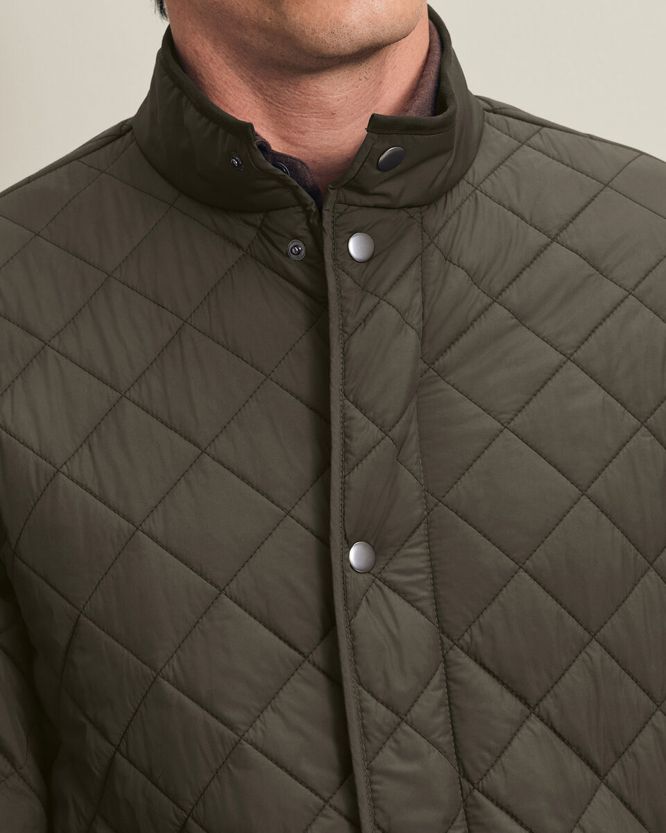 Diamond Quilted Jacket - Olive