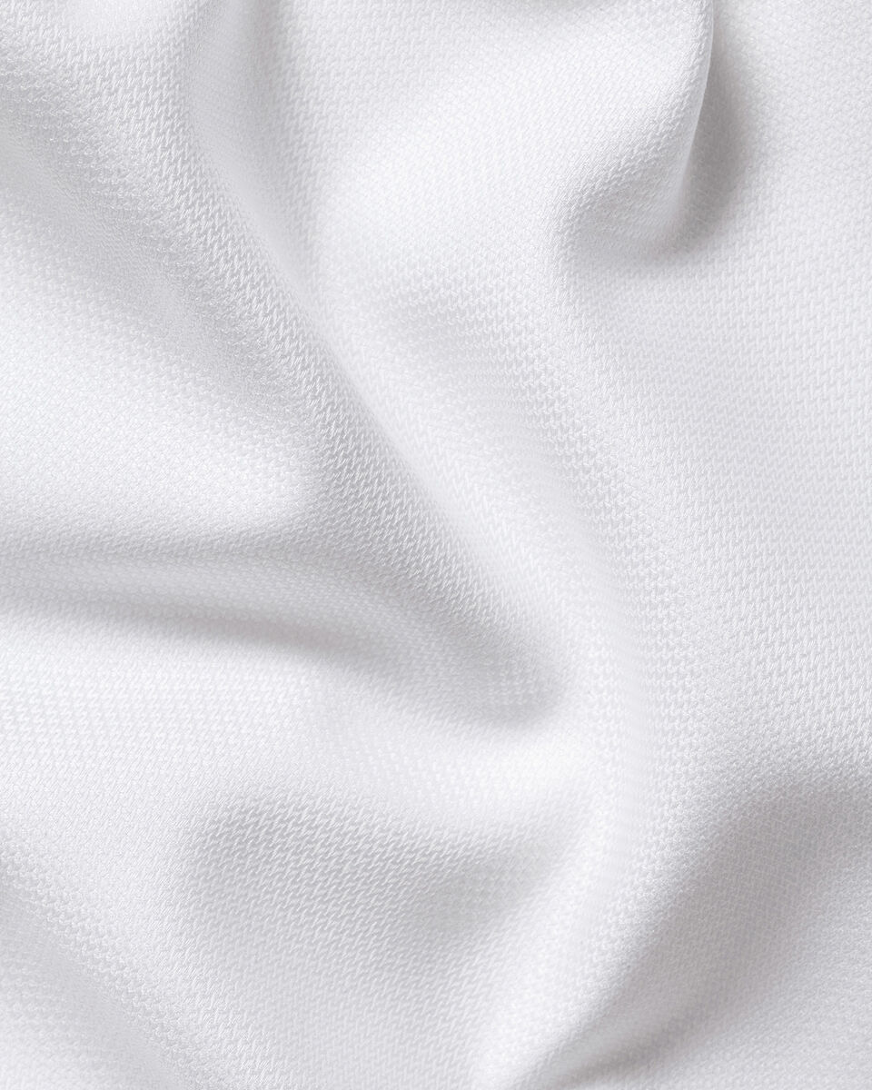 Chemise &agrave; tissage Trafalgar extensible sans repassage - Blanc