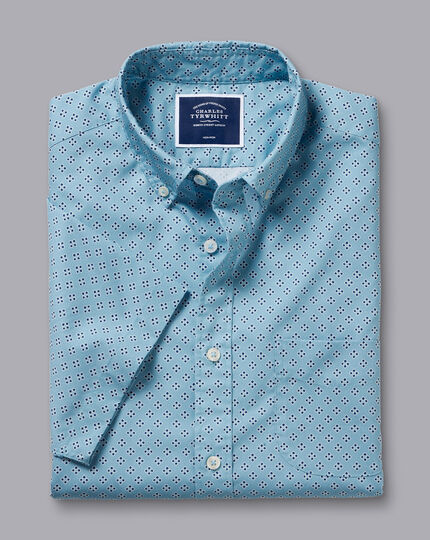 Louis Vuitton - Monogram Short-sleeved Printed Silk Shirt - Aqua - Men - Size: S - Luxury