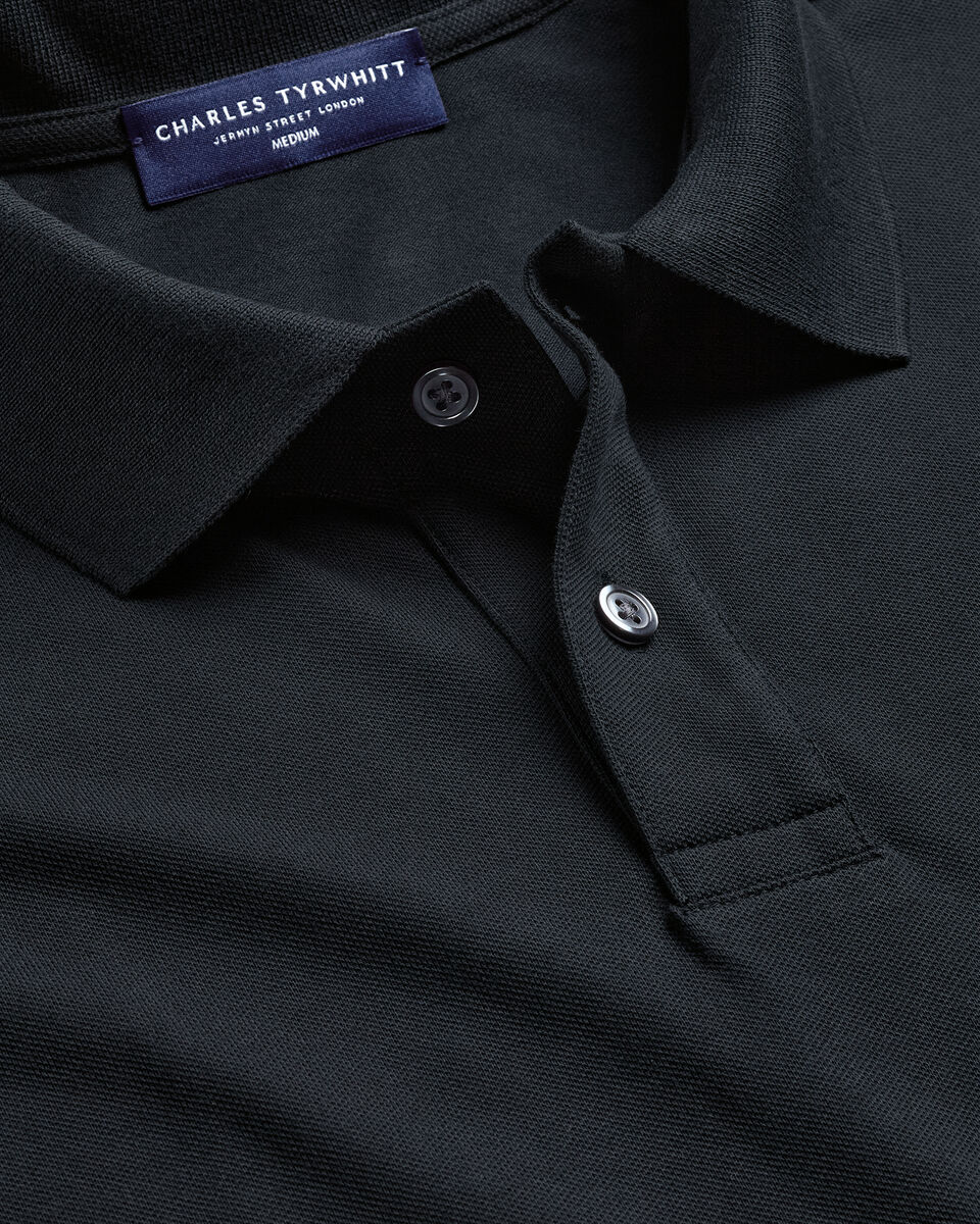 Smartes Piqu&eacute;-Polo&nbsp;- Schwarz