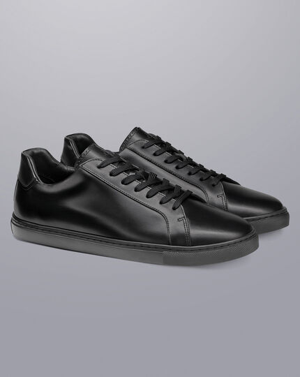 Leather Sneakers - All Black