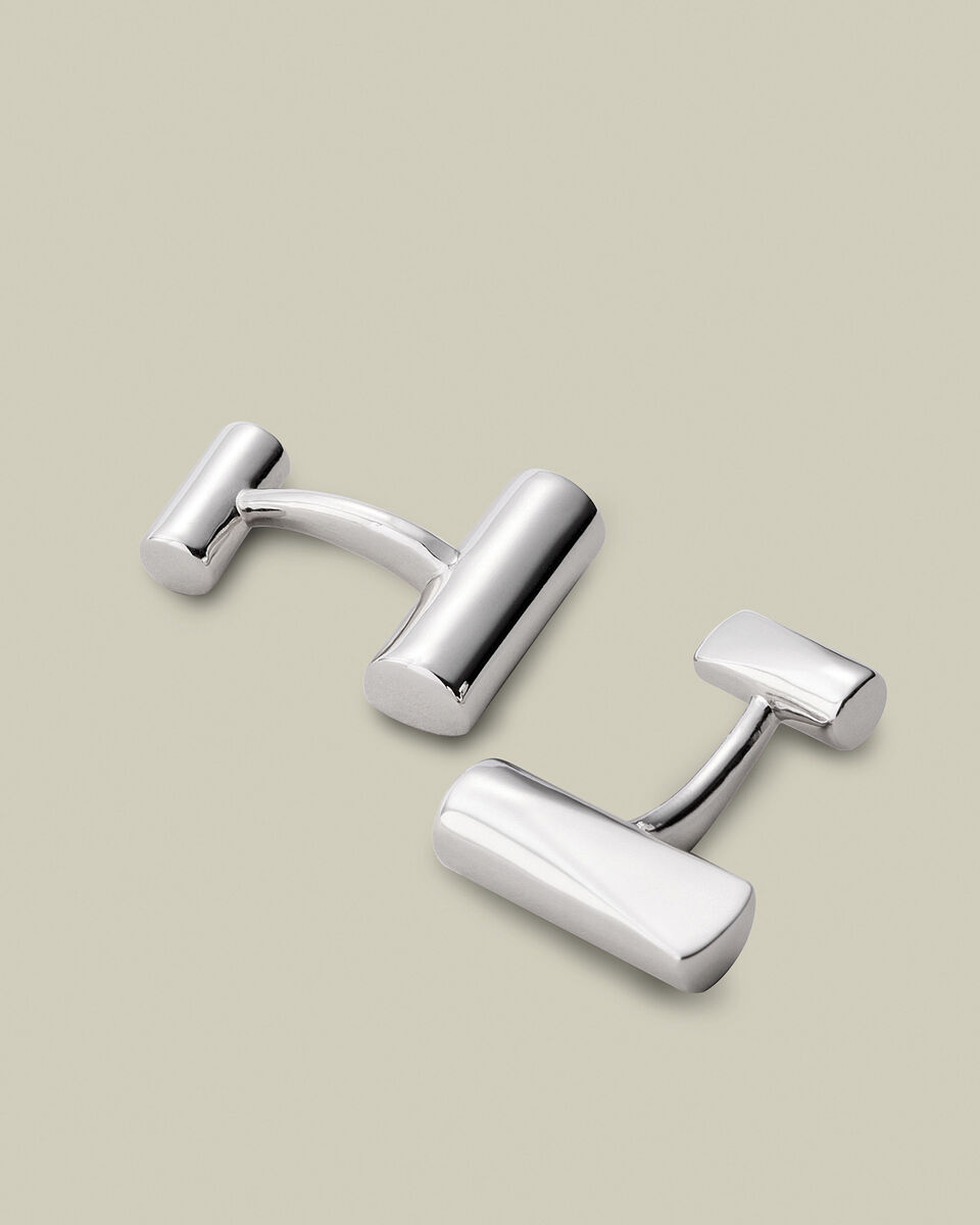 Bar Cufflinks - Silver
