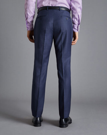 Italian Luxury Textured Suit Pants - Indigo Blue