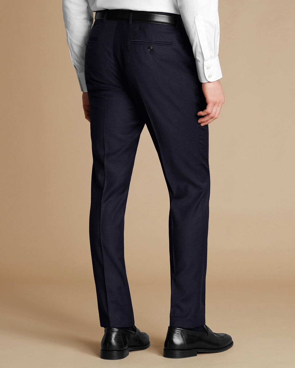 Lennon Tailored Trouser - Navy Wool Stretch main image 1