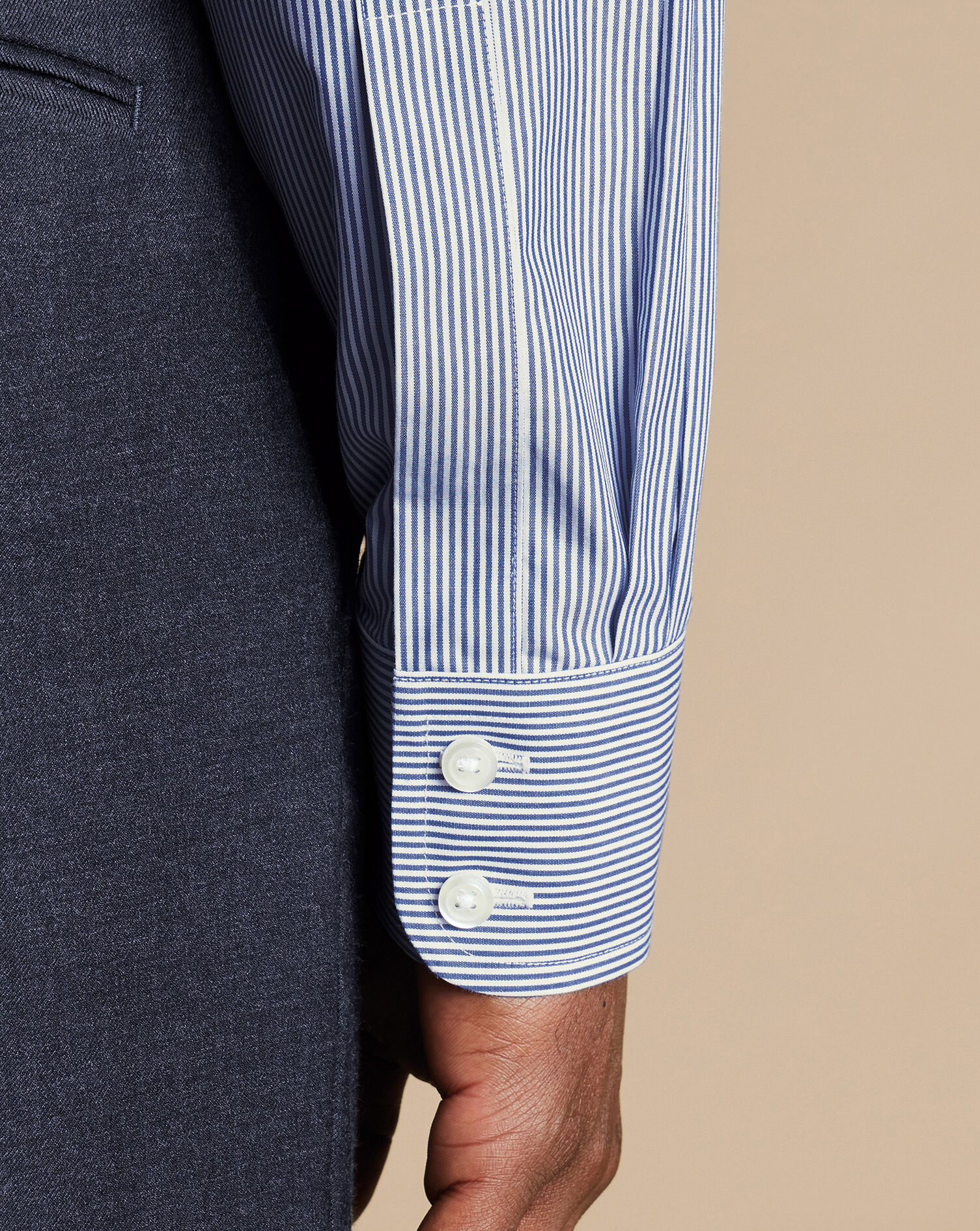 Non-Iron Bengal Stripe Shirt - Royal 