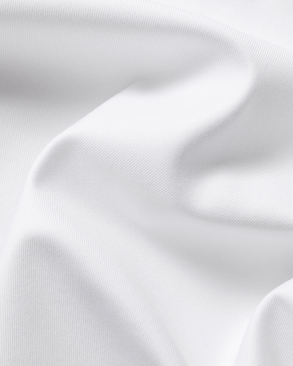 Chemise en serg&eacute; sans repassage - Blanc
