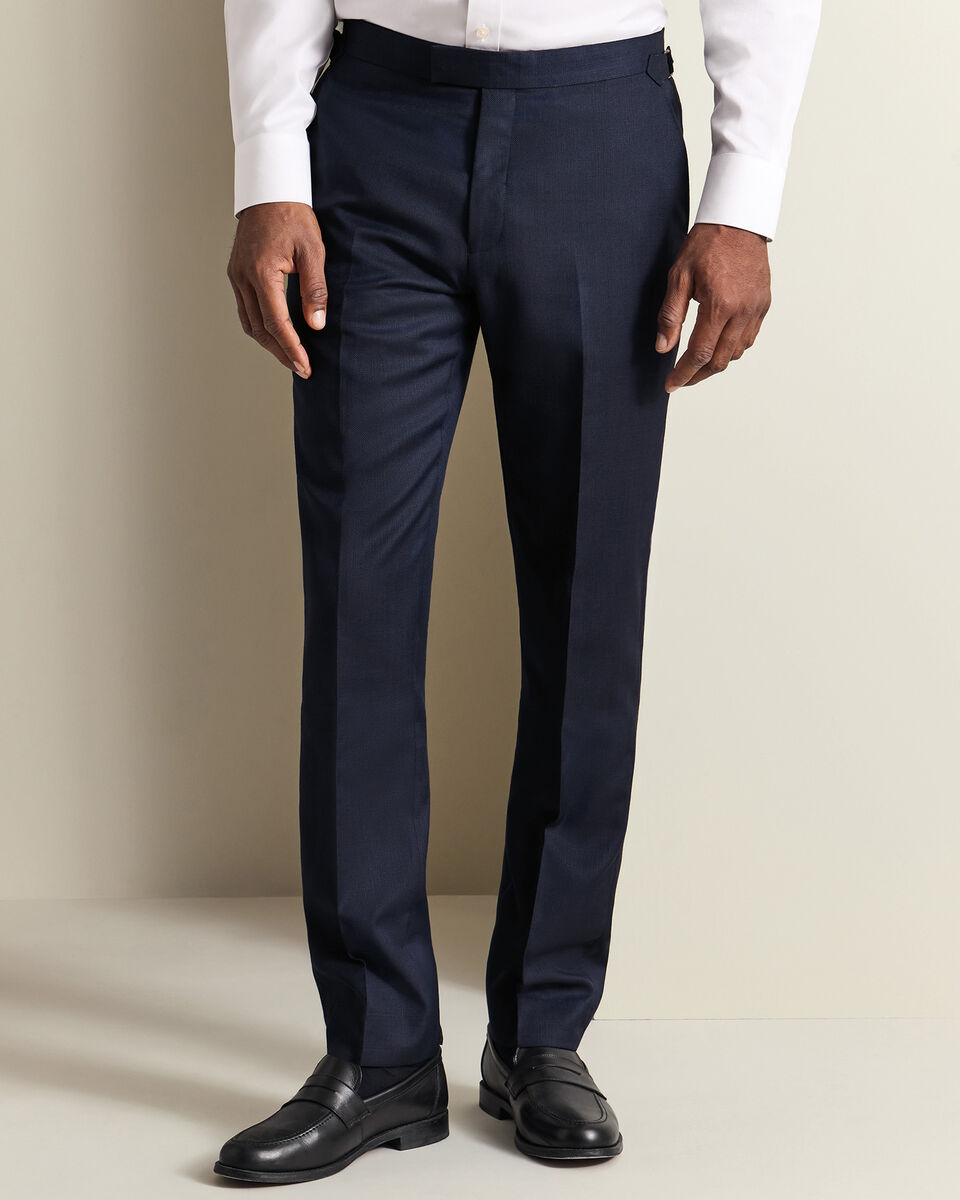 Italian Luxury Suit Trousers - Dark Navy