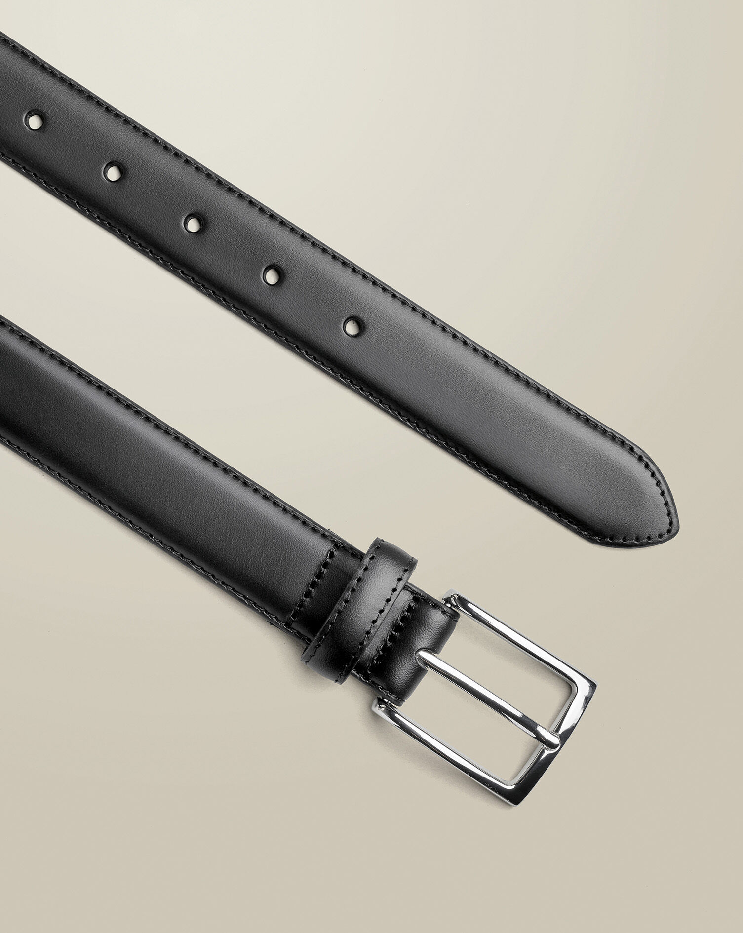 Leather Formal Belt - Black | Charles 