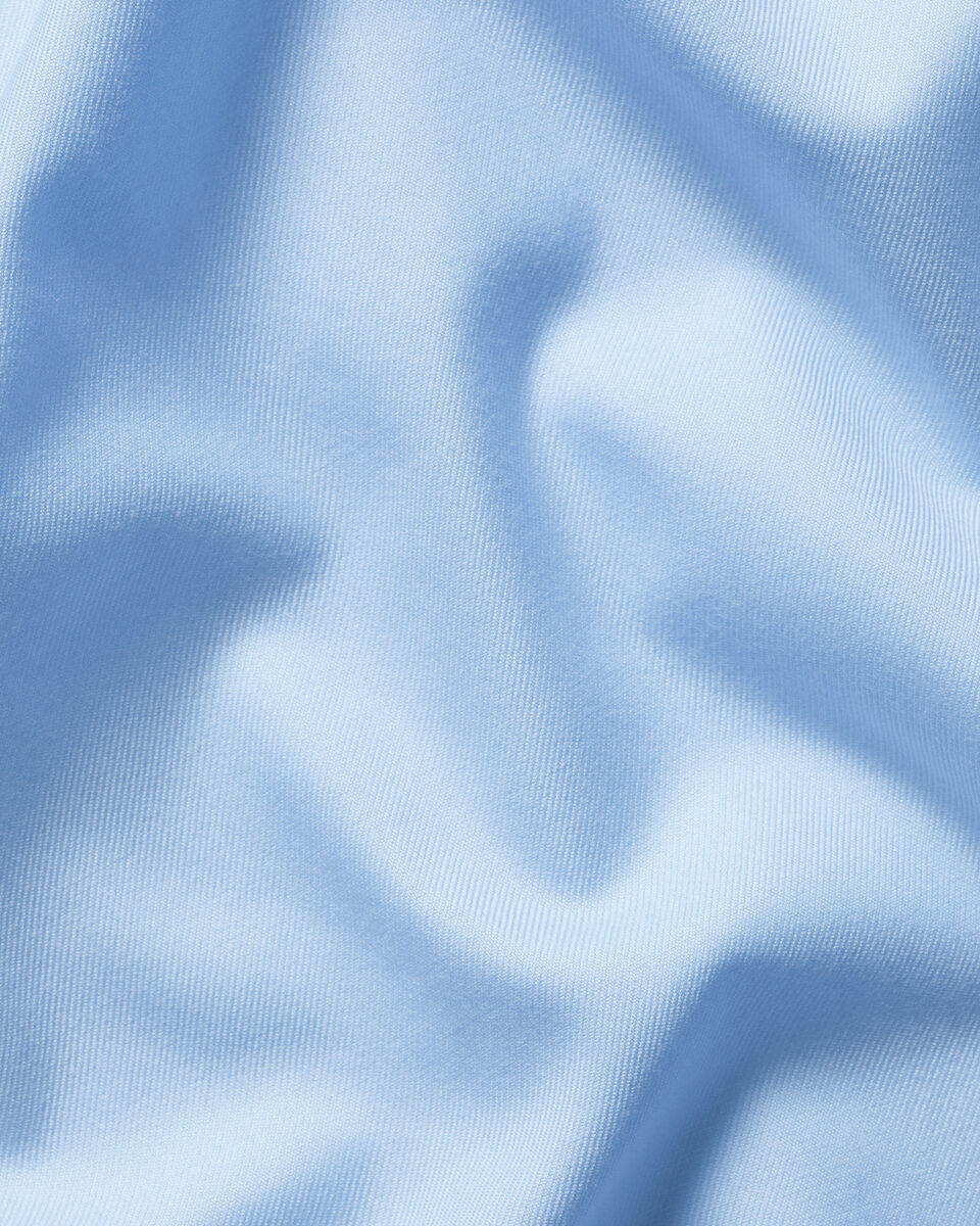 B&uuml;gelfreies Twill-Hemd - Himmelblau