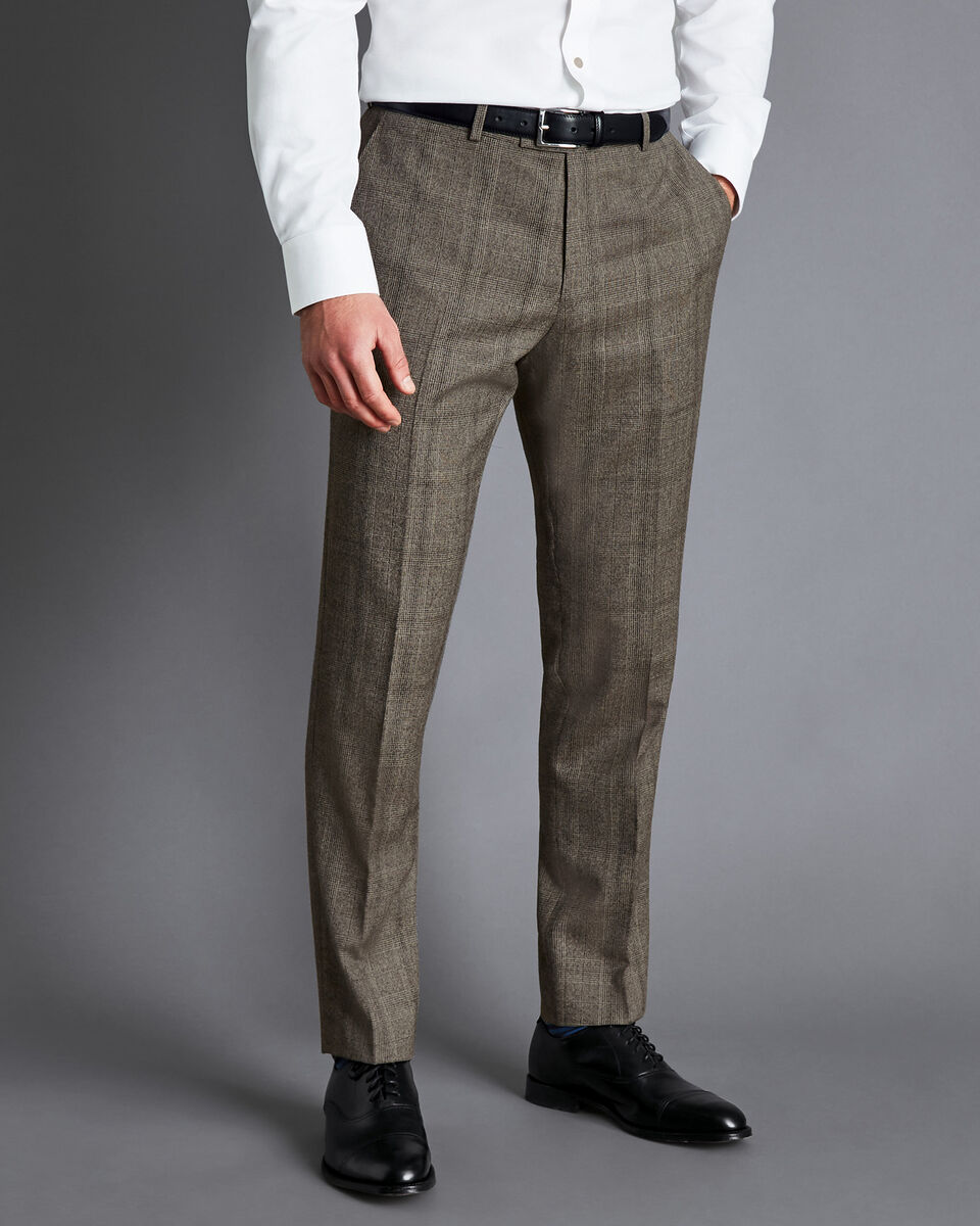 Prince of Wales Check Suit - Oatmeal | Charles Tyrwhitt