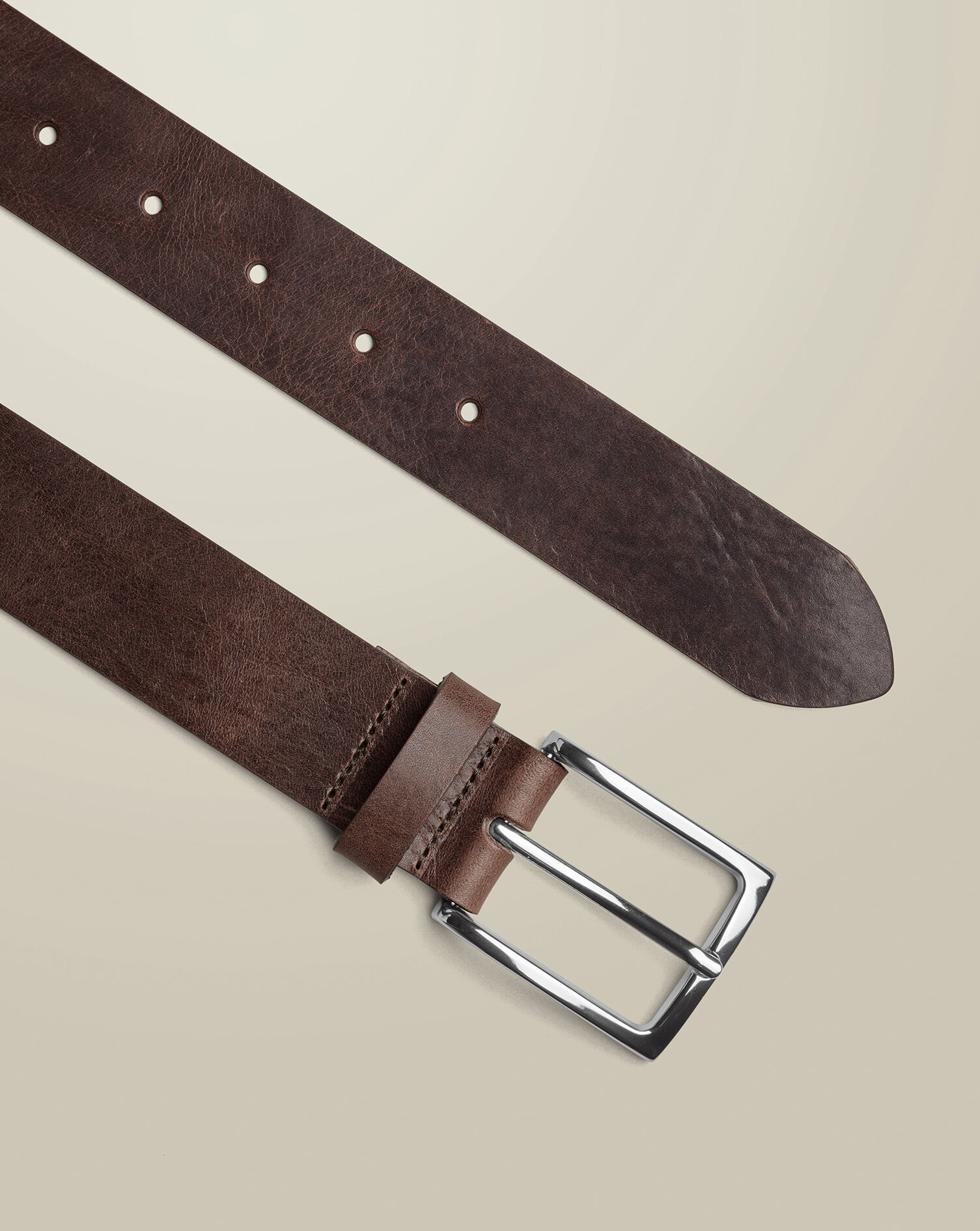 Leather Chino Belt - Chocolate Brown | Charles Tyrwhitt US
