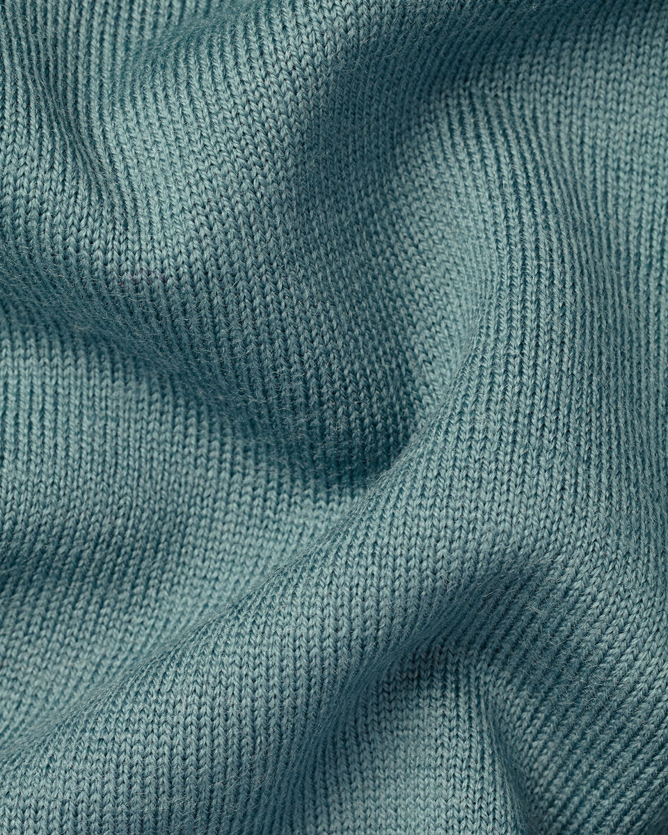 Pure Merino Quarter Zip Jumper - Teal Green