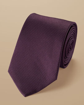 Cravate en soie résistante aux taches - Violet Mûre