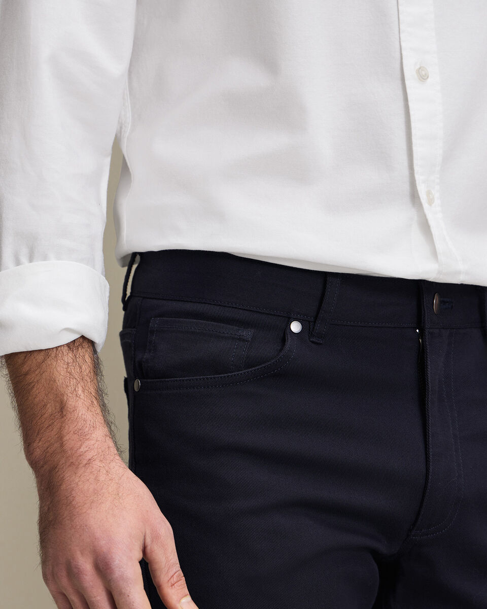 Jeans De 5 Bolsillos - Azul Marino Oscuro