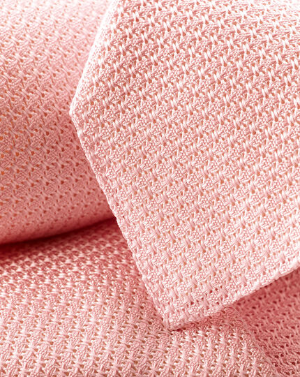 Italian Grenadine Silk Tie - Light Pink
