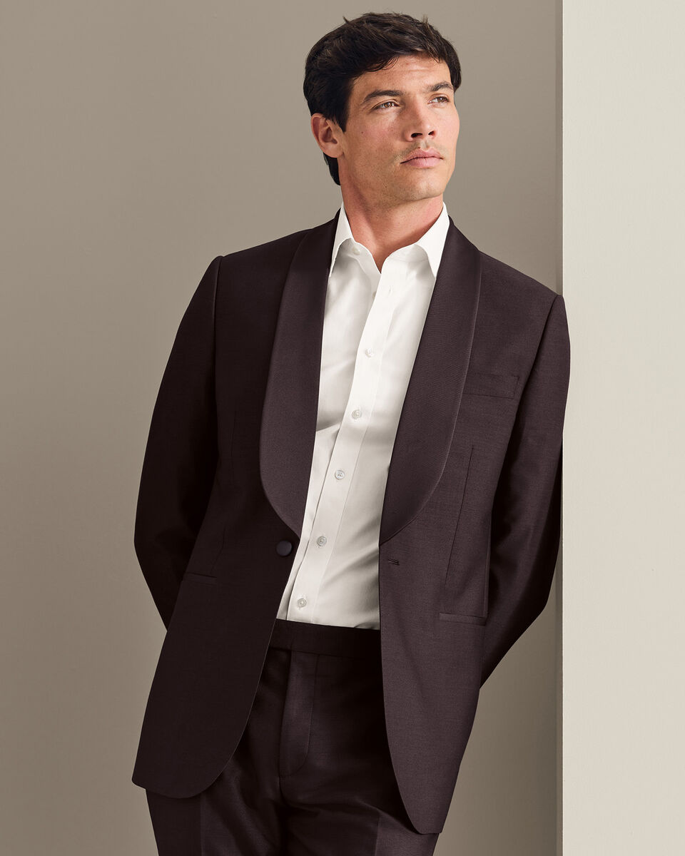 Shawl Dinner Suit Jacket - Chocolate Brown