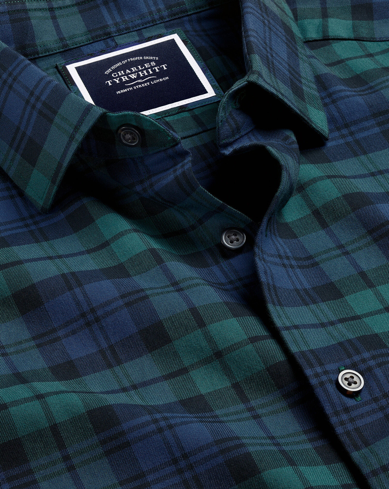 Blackwatch Check Fine Flannel Shirt 