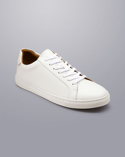 Sneaker aus Leder - Weiß