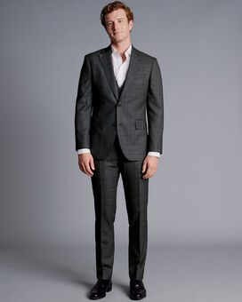 Ultimate Performance Check Suit - Charcoal