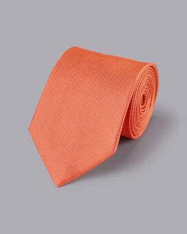Stain Resistant Silk Tie - Orange