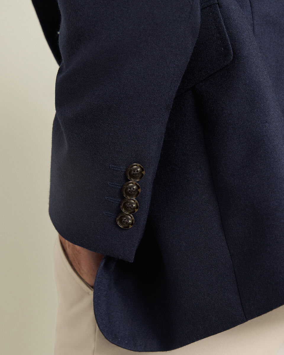 Veste en laine textur&eacute;e - Bleu encre