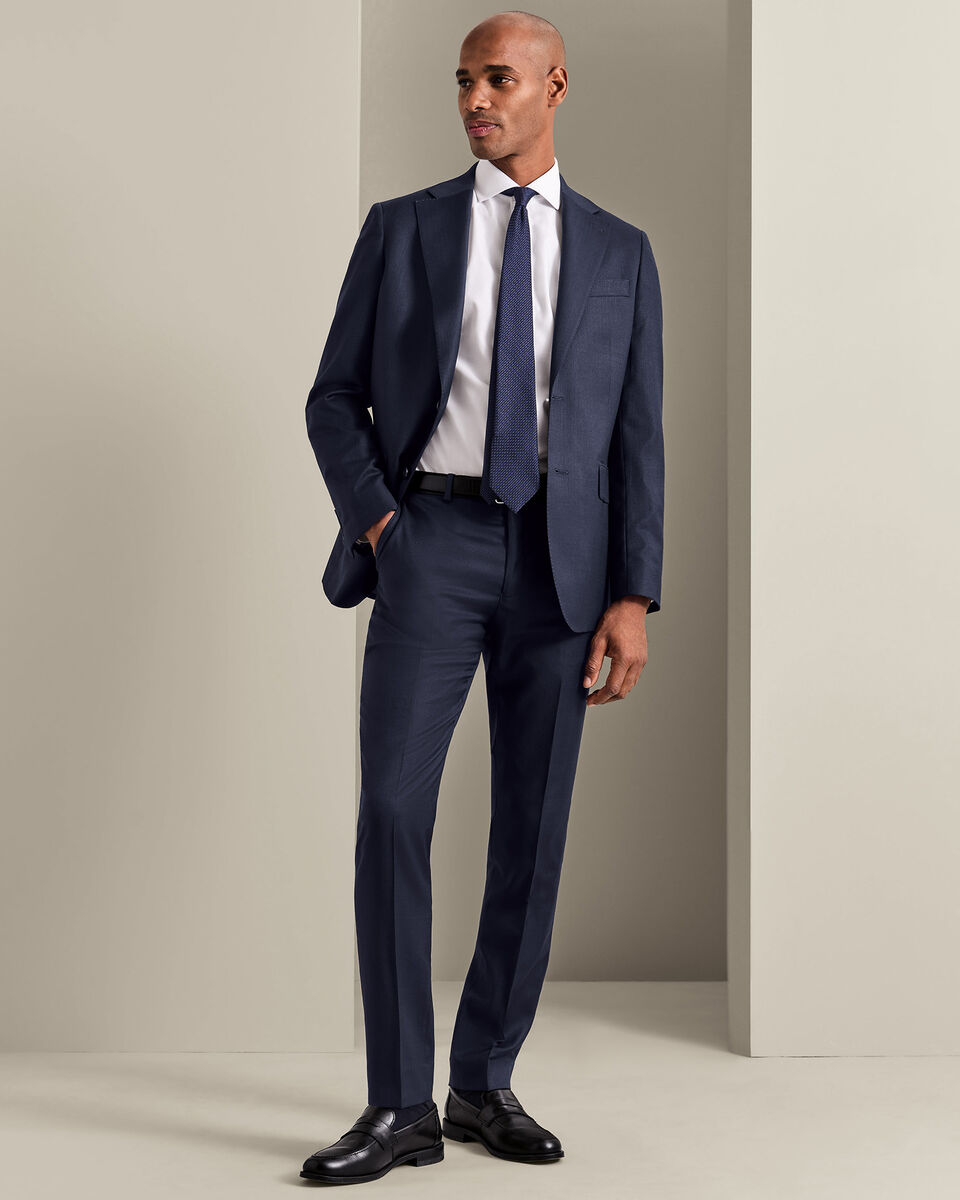 Italian Luxury Suit Pants  - Dark Navy