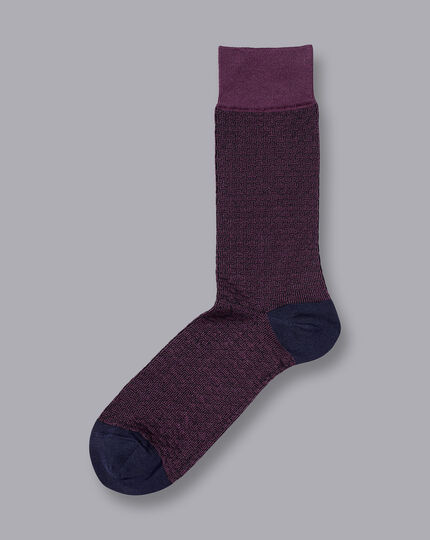 Pattern Socks - Purple