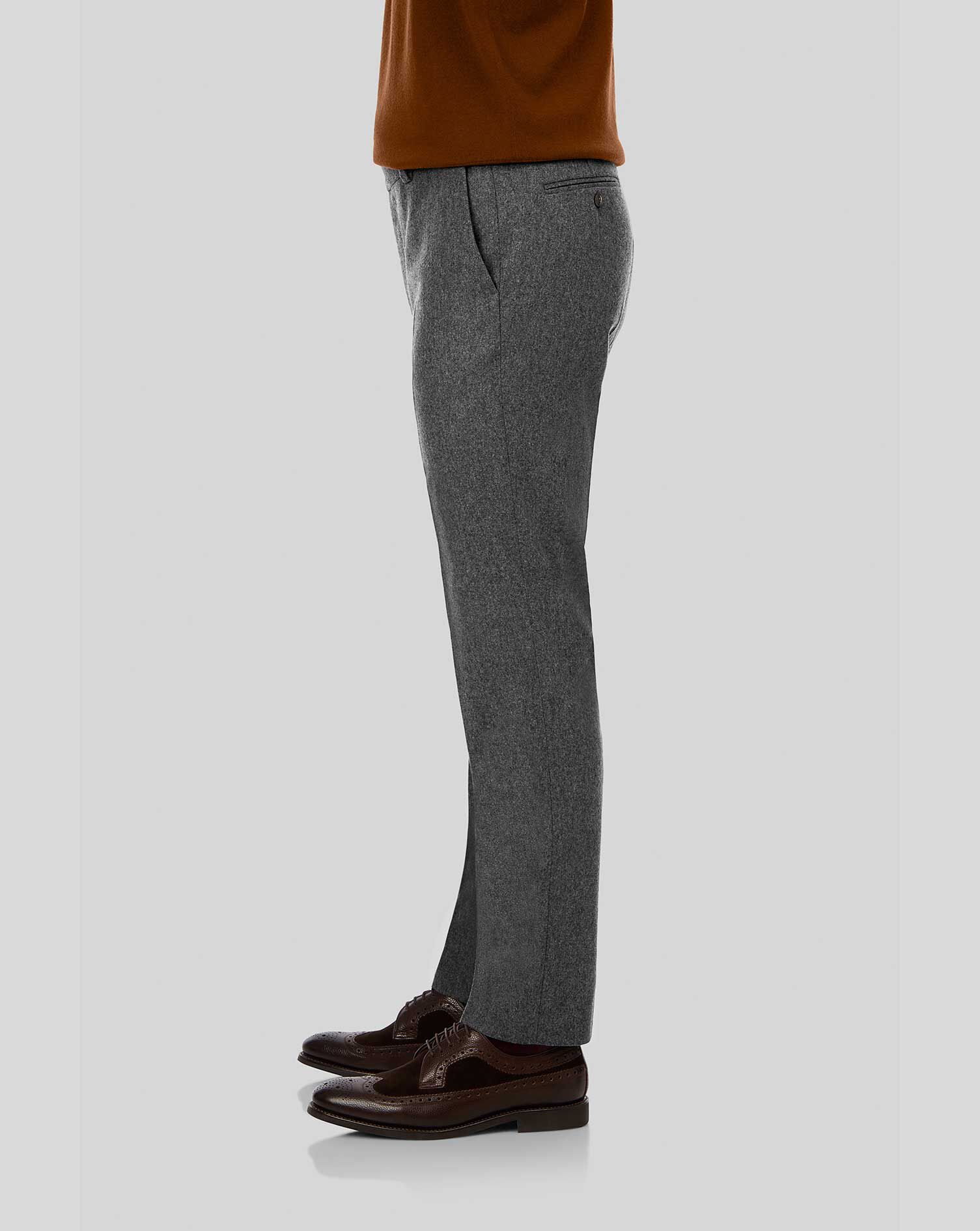 Flannel Trousers - Grey | Charles Tyrwhitt