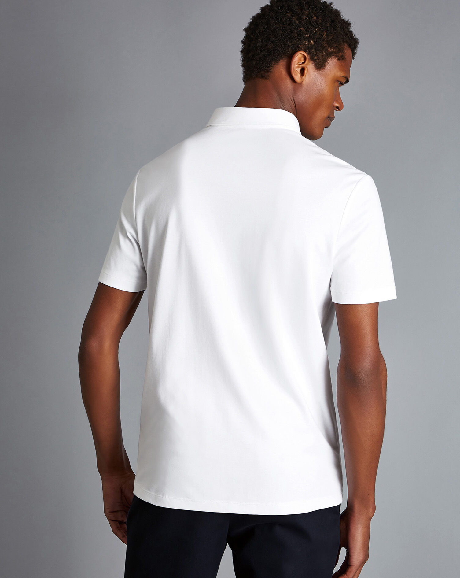white jersey polo