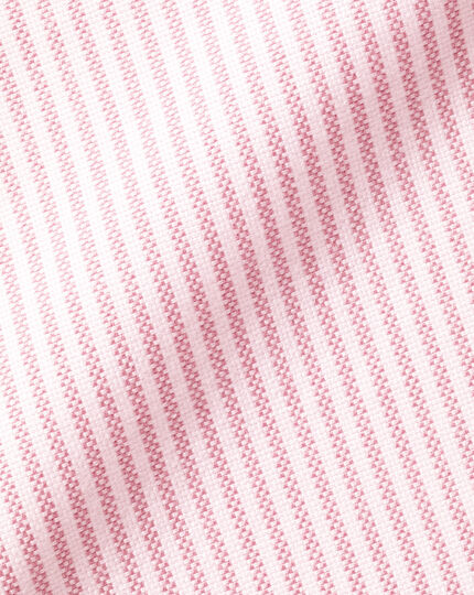 England Rugby Button-Down Collar Washed Oxford Bengal Stripe Shirt - Pink