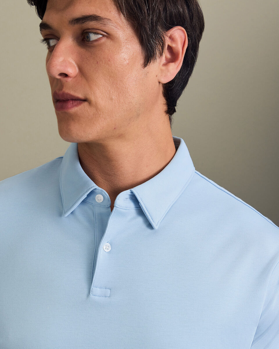 Smart Cotton Polo - Sky Blue