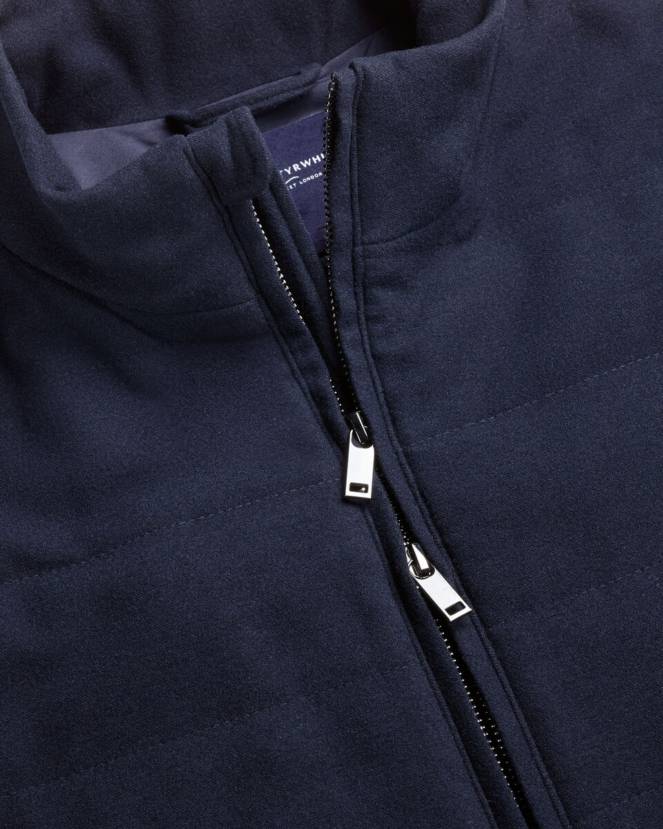 Steppweste aus Flanell - Marineblau